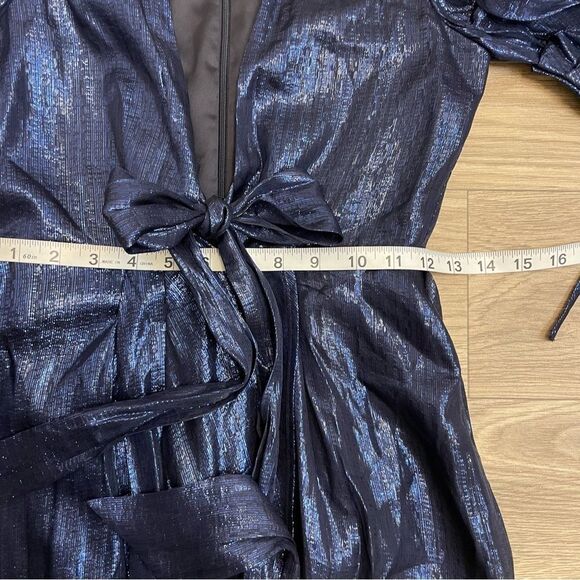 Alice McCall Blue Night Moves Metallic Cocktail Mini Dress - Picture 9 of 13